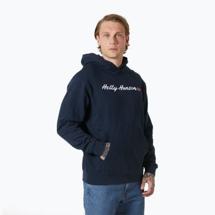 Férfi Helly Hansen Core Graphic Sweat kapucnis pulóver navy
