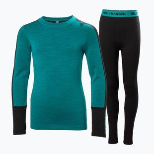 Helly Hansen JR Lifa JR Lifa Merino Midweight jelzöld gyermek termo alsónemű szett