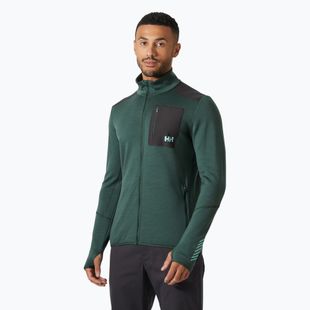 Férfi Helly Hansen Lifa Merino Midlayer trekking pulóver dzsungel zöld