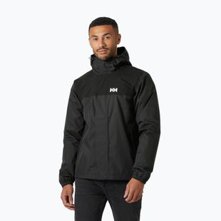 Férfi Helly Hansen Vancouver Fleece bélelt esőkabát ébenfekete színű
