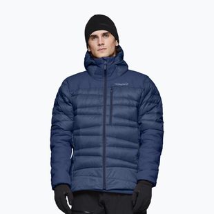 Férfi pehelykabát NORRONA Falketind Down 750 Zip Hood indigo night