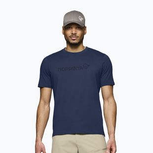 Férfi póló NORRONA Cotton Viking indigo night