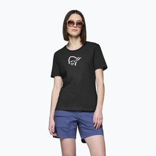 Női póló NORRONA Cotton Viking caviar black