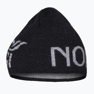 Téli sapka NORRONA MerinoUll Logo Beanie caviar melange