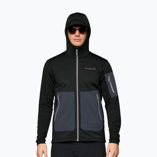 Férfi trekking pulóver NORRONA Falketind Warm2 Stretch Hood caviar black