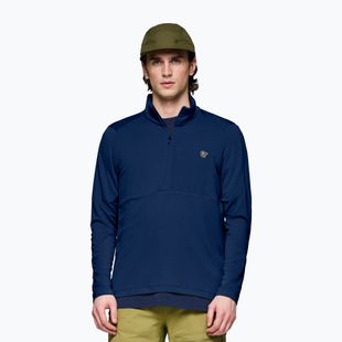 Férfi trekking pulóver NORRONA Femund Warm1 Zip Neck indigo night