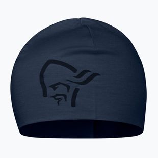 Téli sapka NORRONA PureUll 180 Beanie indigo night