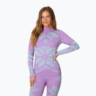Női Termoaktiv pulóver KARI TRAA Faith Half Zip violet
