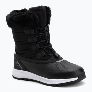 Viking Footwear Equip Warm Waterproof Zip fekete/gránit gyermek hócsizma fekete/gránit