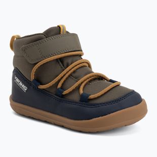 Gyerek barefoot cipők Viking Birch Barefoot Mid 1V Waterproof navy/olive