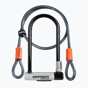 Kryptonite Kryptolok Standard U-Lock + Kryptoflex kábel fekete/szürke kerékpárzár