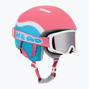 Gyerek sísisak HEAD Maja Set + Gogle Jr pink/blue/silver red