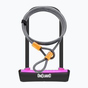 Kerékpár zár OnGuard Neon 8154PN U-Lock black/pink