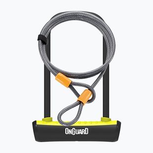 Kerékpár zár OnGuard Neon 8154YL U-Lock black/yellow