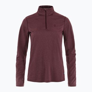 Női trekking pulóver Fjällräven Abisko Day Hike Half Zip port