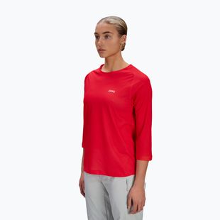 Női kerékpáros mez POC Motion Air Jersey 3/4 prismane red