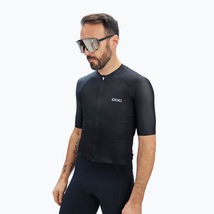 Férfi kerékpáros mez POC Pristine uránium fekete