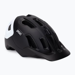 Kerékpáros sisak POC Axion Race MIPS uranium black matt/hydrogen white