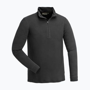 Férfi thermo pulóver Pinewood Abisko Merino Base Layer Half Zip smoke black