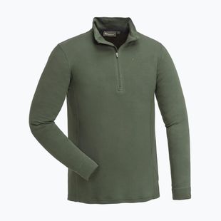 Férfi thermo pulóver Pinewood Abisko Merino Base Layer Half Zip d.mossgreen