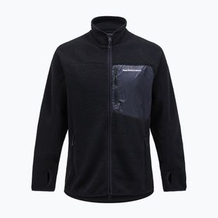 Férfi polár pulóver Peak Performance Pile Zip black