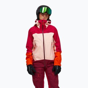 Női sídzseki Peak Performance Visilight GTX C-Knit 3L tech burgundy/peach fuzz