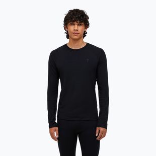 Férfi hosszú ujjú termikus aláöltözet Peak Performance Magic Crew Wool-Blend Baselayer black/black