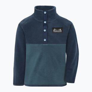 Gyerek polár pulóver Didriksons Monte 6 Half Button mountain blue