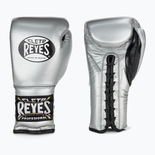 Boxkesztyű Cleto Reyes Lace Up Sparring silver
