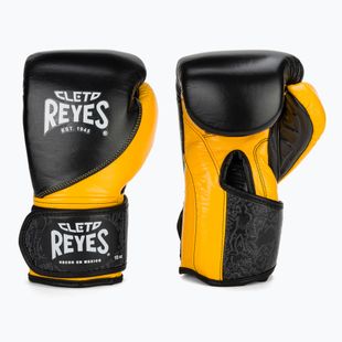 Boxkesztyű Cleto Reyes High Precision Training Leather black/yellow