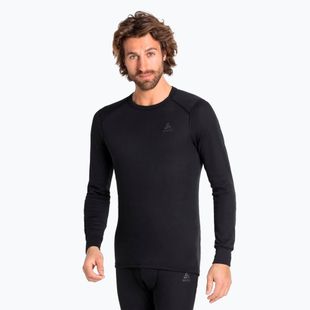 Férfi termoaktív felső ODLO Active Warm Bl Top Crew Neck black