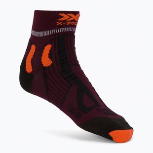 Férfi trekking zokni X-Socks Trail Run Energy bordó-narancs RS13S19U-O003
