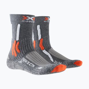 Zokni X-Socks Trek X CTN stone grey melange/ x-orange