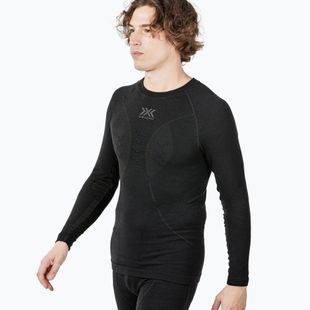 Férfi termoaktív pulóver X-Bionic Merino fekete/fekete