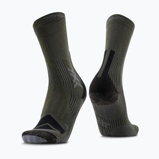 Férfi zokni X-Socks Hike Expert Silver Crew green/black