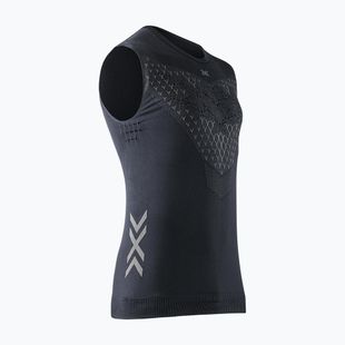 Férfi futópóló X-Bionic Twyce Run Singlet fekete/szénszürke