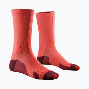 Férfi zokni X-Socks Trailrun Discover Crew fluo red/namib red
