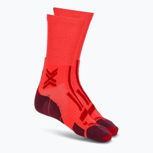 Férfi zokni X-Socks Trailrun Perform Crew fluo red/namib red