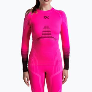 Női Termoaktiv pulóver X-Bionic Invent Graphics LS fluo pink/x white