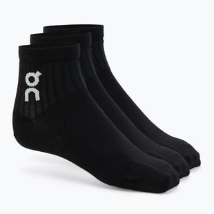On Logo Sock Mid 3 pár fekete