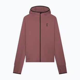 Férfi futópulóver On Climate Zip Hoodie barberry