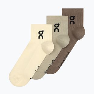 Zokni On Logo Sock Mid 3 pack hare/brume
