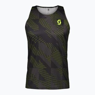 Férfi futópóló SCOTT RC Run Tank fekete/sárga