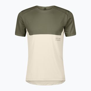 Férfi futópóló SCOTT Endurance Tech hay green/cotton white