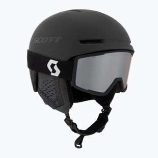 Sí sisak SCOTT Track + Síszemüveg Factor Pro szett mineral black/amp silver chrome
