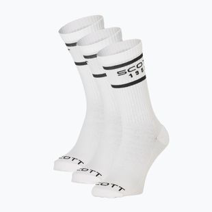 Zokni SCOTT Retro Casual Crew 3 pairs white/black
