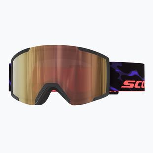 Síszemüveg SCOTT Shield LS black/purple/amp ls cinnamon chrome