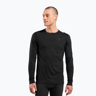 Férfi Termoaktiv pulóver ODLO Merino 200 Bl Top Crew Neck black