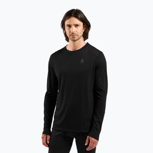 Férfi termikus hosszú ujjú felső ODLO Merino 160 Bl Top Crew Neck black