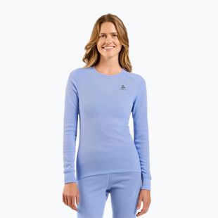 Női termoaktív felső ODLO Active Warm Bl Top Crew Neck blue heron